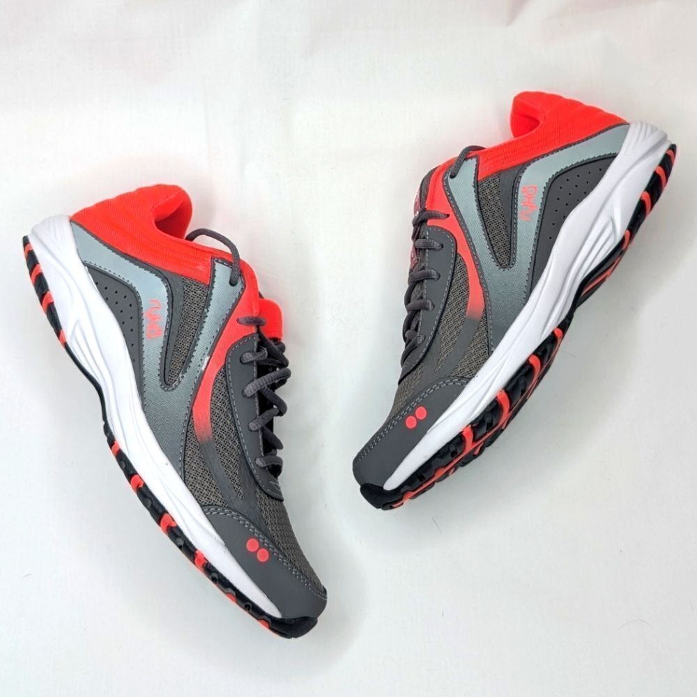 Ryka Women's Dash Pro Grey 10 Oxford Walking Shoes Orange